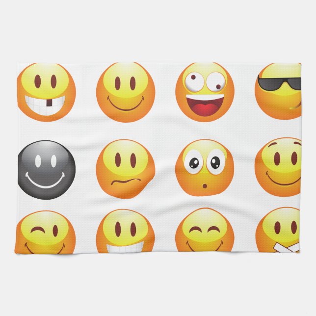 emojis tea towel (Horizontal)