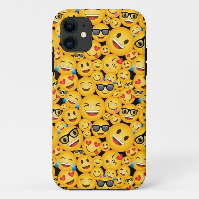 Emojis Yellow Happy Face Emoticons Cool Faces Case-Mate iPhone Case (Back)