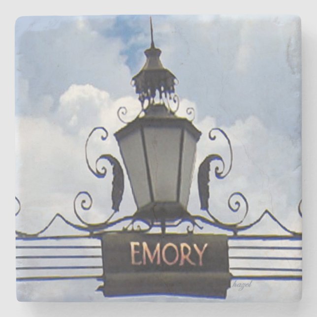 Emory University Lantern, Atlanta Marble Stone Coa Coaster (Front)