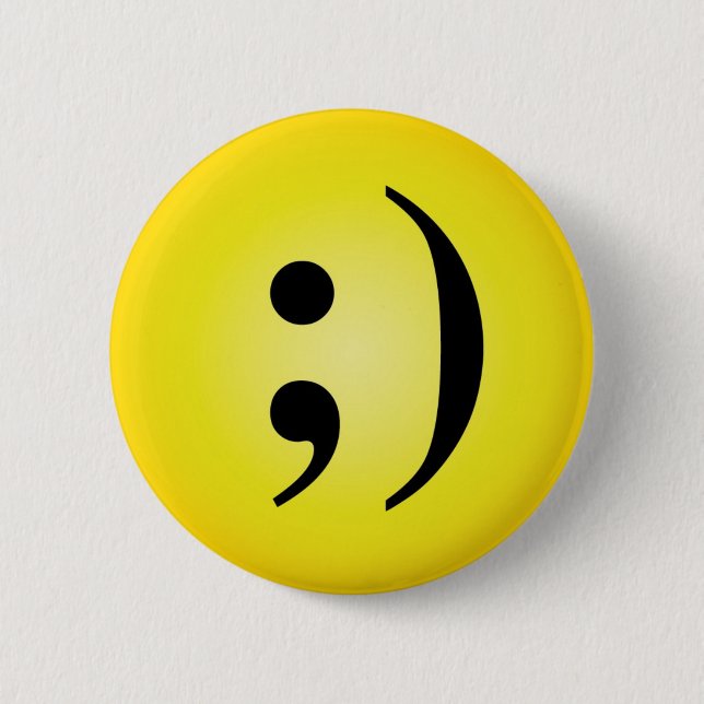 Emoticon 6 Cm Round Badge (Front)