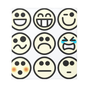 emoticon happy face notepad