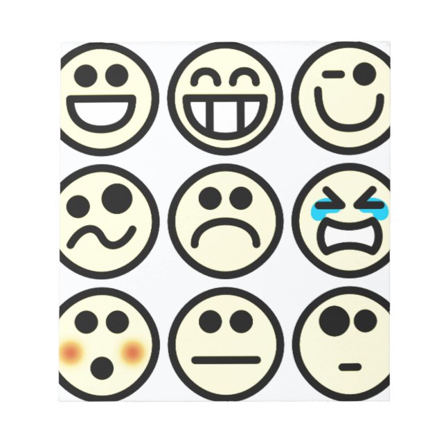 emoticon happy face notepad (Front)