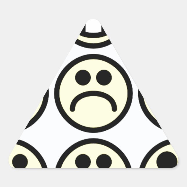 emoticon happy face triangle sticker (Front)