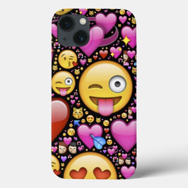 Emoticon Heart Case-Mate iPhone Case (Back)