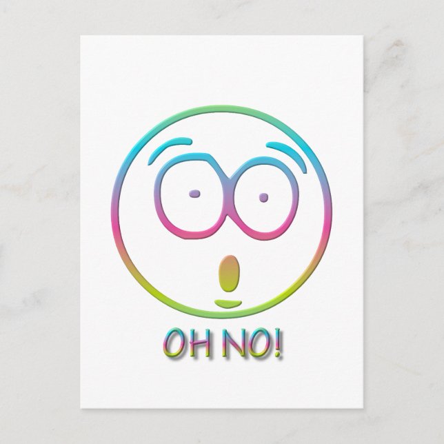 Emoticon "Oh no!" Postcard (Front)