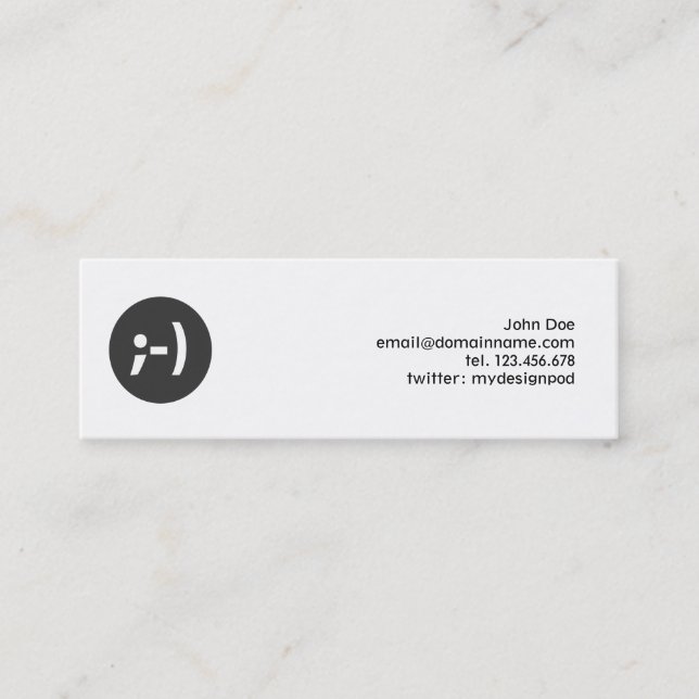 Emoticon Profile Business Card (Front)