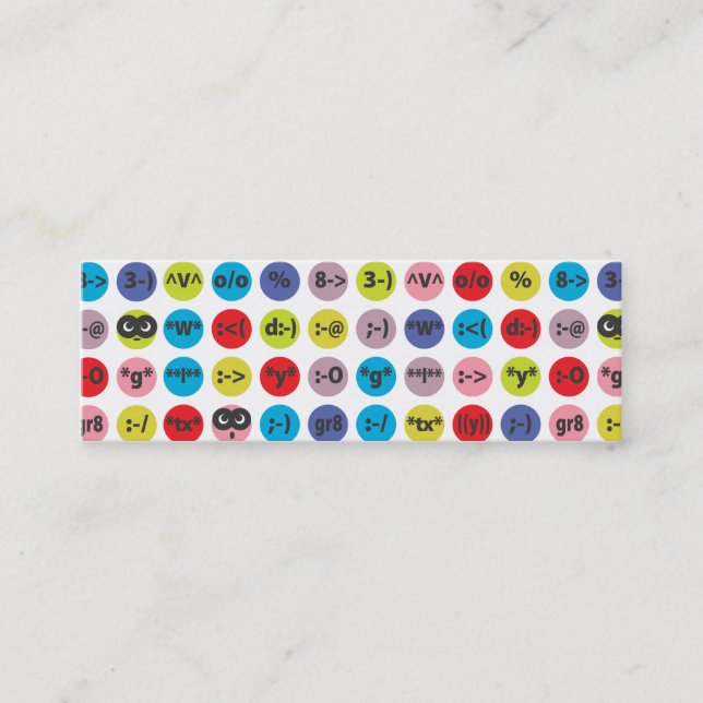 Emoticon Profile Business Card (Front)