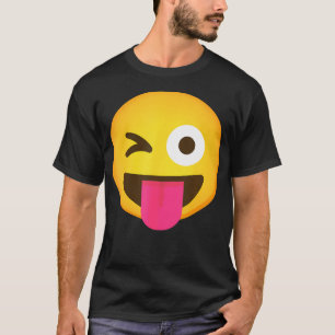 Emoticon Winking Face With Stuck-Out Tongue And Wi T-Shirt
