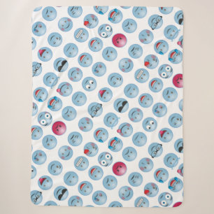 Emoticons Sherpa Blanket