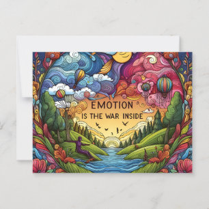 EMOTION WAR INSIDE POSTCARD