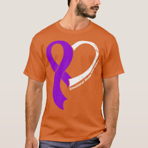 Emotional Abuse Awareness Hople Love Heart Ribbon T-Shirt