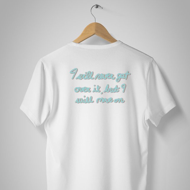 Emotional Affirmation Hand Lettered Blue Ink Tri-Blend Shirt (Creator Uploaded)