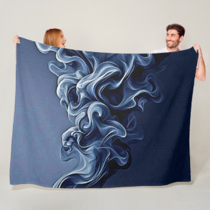 Emotional Blue Smoke Art Fleece Blanket