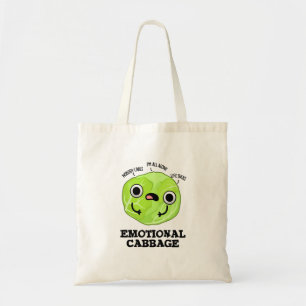 Emotional Cabbage Cute Veggie Pun Tote Bag