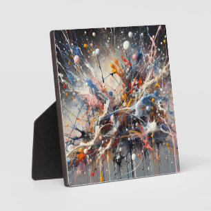 Emotional Colour Splash – Abstract Expressionist P Plaque