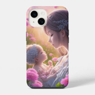 Emotional connection between a baby and a woman iPhone 14 case