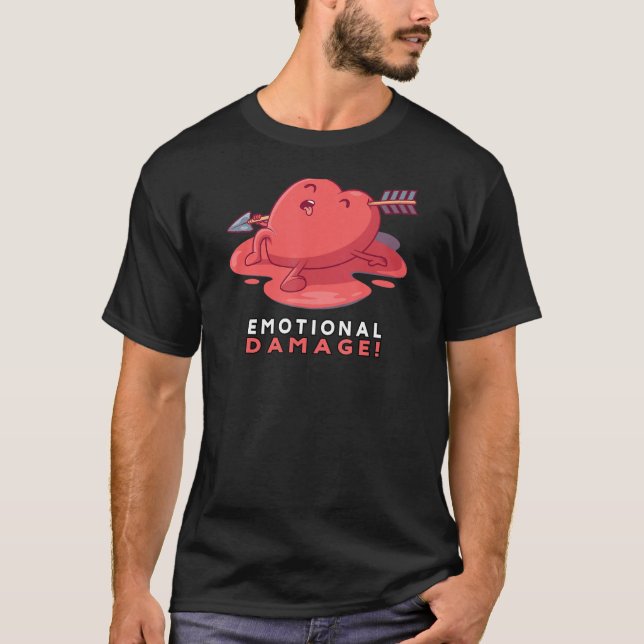 Emotional Damage Saying Gamer Internet Slang Her H T-Shirt (Front)