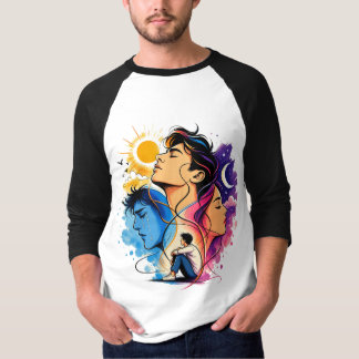 Emotional Essence – Expressive Outline Art T-Shirt