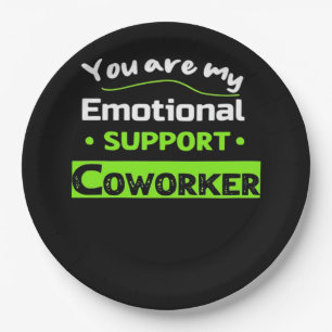 Emotional Help Coworker Basic Meme Paper Plate
