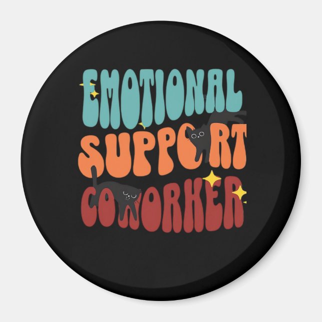 Emotional Help Coworker Cat Classic Magnet (Front)