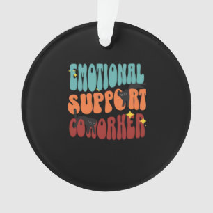 Emotional Help Coworker Cat Classic Ornament