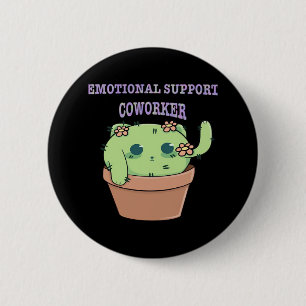 Emotional Help Coworker  Cat Stickers Classic 6 Cm Round Badge