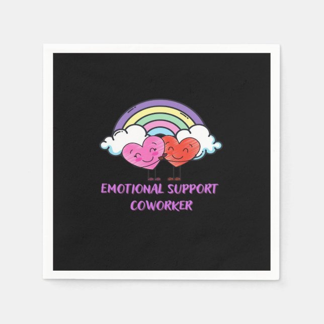 Emotional Help Coworker Classic Cute Napkin (Front)