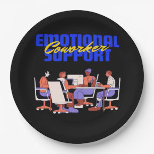Emotional Help Coworker Classic For Funny Meme Paper Plate