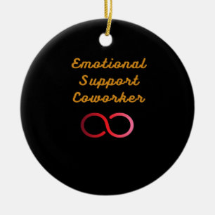 Emotional Help Coworker - Classic Labour Day Ceramic Tree Decoration