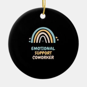 Emotional Help Coworker Classic Viral Meme and Chi Ceramic Tree Decoration