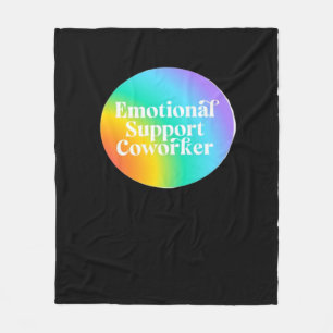 Emotional Help Coworker Funny Fleece Blanket