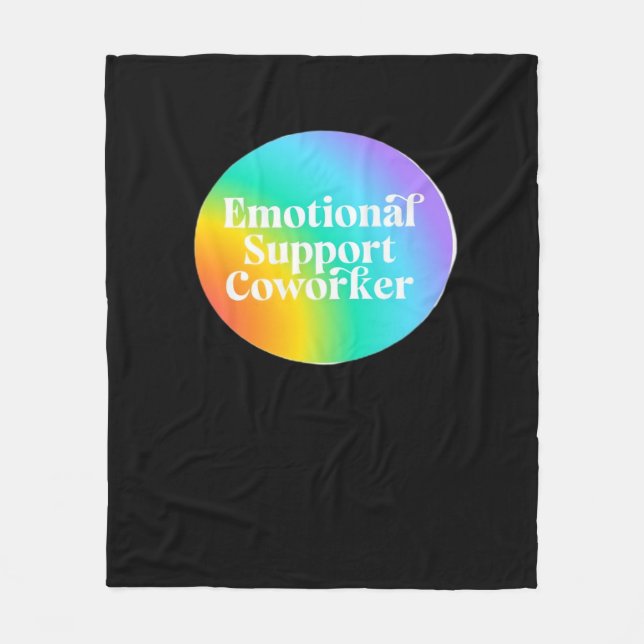 Emotional Help Coworker  Funny Fleece Blanket (Front)