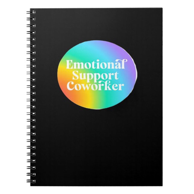 Emotional Help Coworker  Funny Notebook (Front)