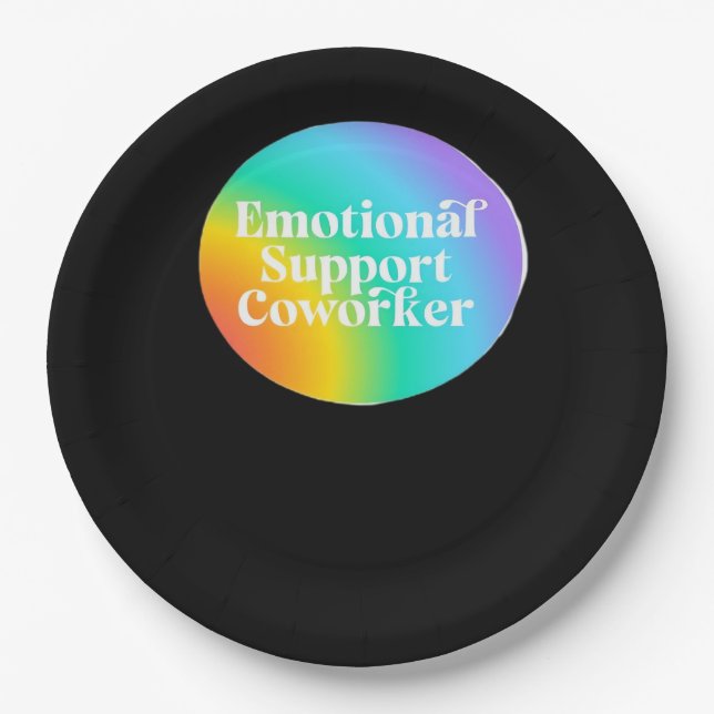 Emotional Help Coworker  Funny Paper Plate (Front)