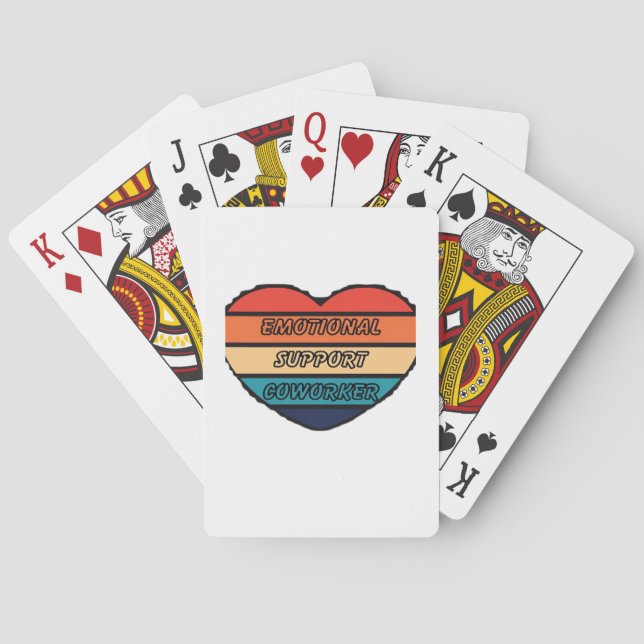 Emotional Help Coworker Funny Playing Cards (Back)