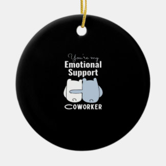 Emotional Help Coworker Funny Quote Ceramic Tree Decoration