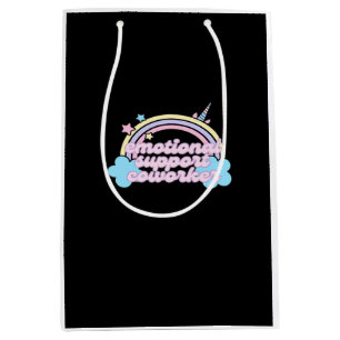 Emotional Help Coworker Pastel Rainbow Oversized Medium Gift Bag