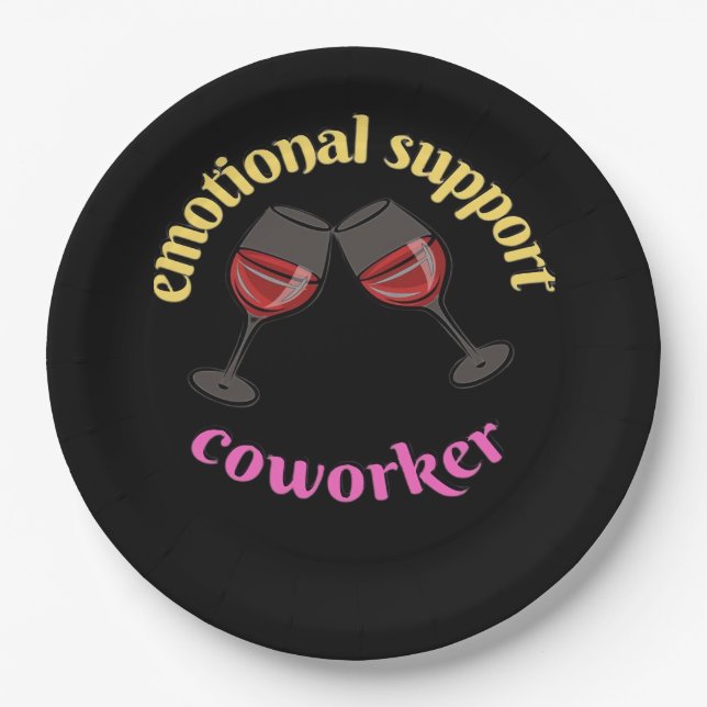 Emotional Help Coworker  - Precious Classic Paper Plate (Front)