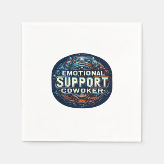 Emotional Help Coworker, Typography Classic Napkin