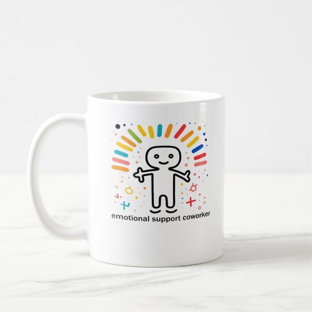 Emotional Help Coworker Viral Coffee Mug (Left)