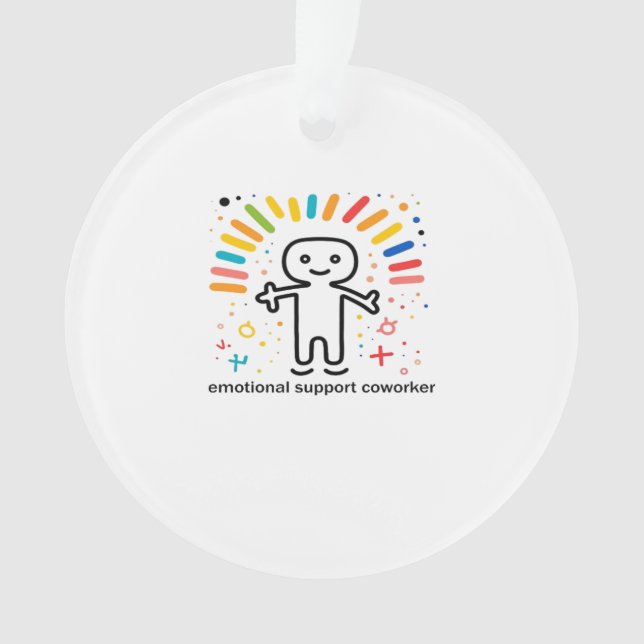 Emotional Help Coworker Viral Ornament (Front)