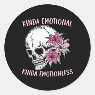 Emotional Kinda Emotionless Mental Health Classic Round Sticker