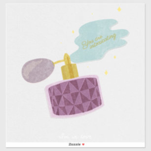 Emotional Love Quote Purple Perfume Bottle Art