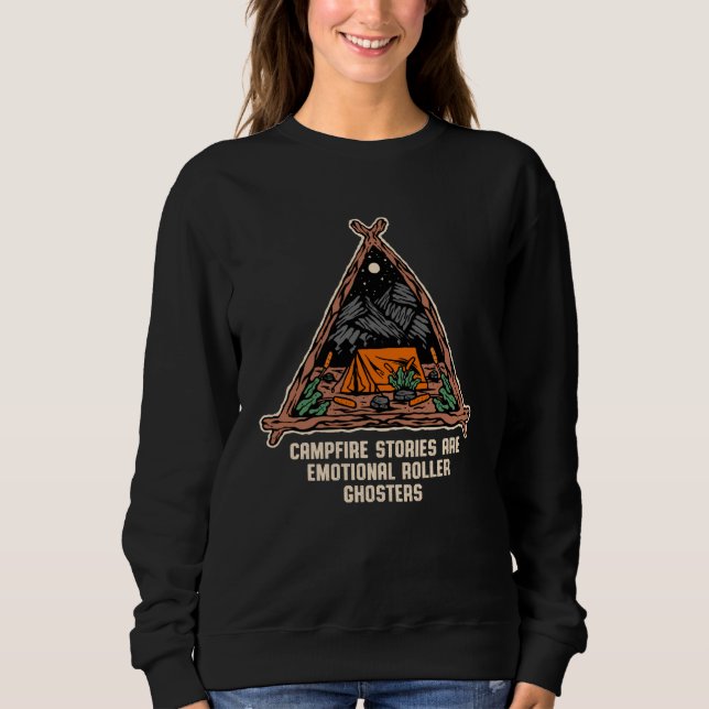 Emotional Roller Ghosters Halloween Camping Scary  Sweatshirt (Front)