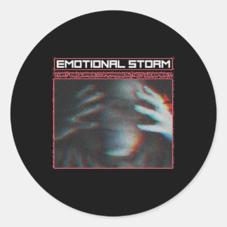 Emotional Storm  Classic Round Sticker