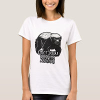 Emotional Support Animal Angry Honey Badger Funny