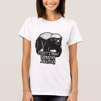Emotional Support Animal Angry Honey Badger Funny T-Shirt