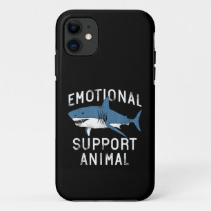 Emotional Support Animal Funny Scary Shark Pun Hum Case-Mate iPhone Case