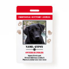Emotional Support Animal ID One Photo Option