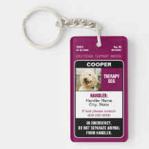 Emotional Support Animal ID Therapy Photo Custom
